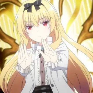 🎀 9a3465ba Аниме, Девушка, Блондинка, Персонаж, Мультфильм, Женщина whatsapp sticker