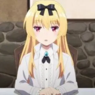 🍉 aadb0e0f аниме, девушка, блондинка, персонаж whatsapp sticker