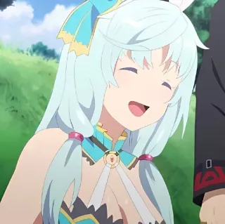 🌙 1c296cab 애니메이션, 여자, 웃는, 귀여운 whatsapp sticker