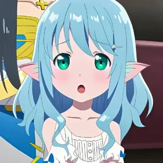 🌙 6a6091de 애니메이션, 엘프, 귀여운, 소녀, 캐릭터, 판타지 whatsapp sticker