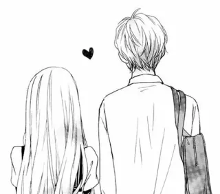 ❤ 172b9b26 anime, couple, love, romance, heart, manga, relationship telegram sticker