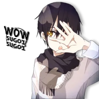🅰 1a3b2a7e WOW SUGOI SUGOI anime, boy, kawaii, sugei, manga, wow telegram sticker
