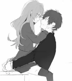 ❤ 4e17fc10 anime, romance, couple, manga, love, relationship telegram sticker