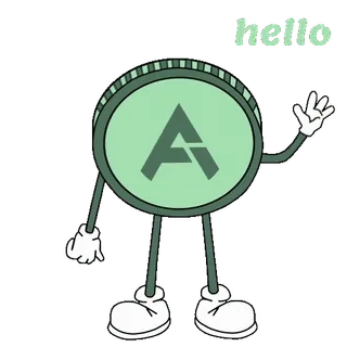 👋 28de676b hello moneda, divisa, saludo, dibujo animado, animación, personaje whatsapp sticker