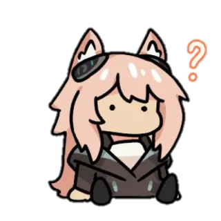 ❓ b7778249 anime, kawaii, question, character whatsapp sticker