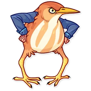 😠 ee975411 นก, การ์ตูน, สัตว์, มานุษยรูปนิยม, ตลก, ตัวละคร, น่ารัก telegram sticker