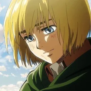 🐤 08ab8f45 Armin Arlert Attack on Titan Anime, Blond, Blaue Augen, Armin Arlert, Attack on Titan telegram sticker