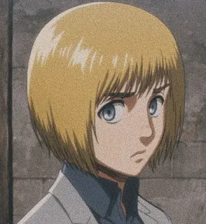 ❤️ c99e770d Armin Arlert Attack on Titan 아르민 아를레르트, 애니메이션, 만화, 진격의 거인, 캐릭터, 금발, 인물 사진 telegram sticker