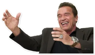 😝 8dcda24e Arnold Schwarzenegger 俳優, 笑い, シュワルツェネッガー, 面白い, 幸せ telegram sticker
