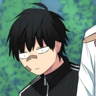 🎧 95c57196 อนิเมะ, มังงะ, การ์ตูน, ผ้าพันแผล, ใบหน้า telegram sticker