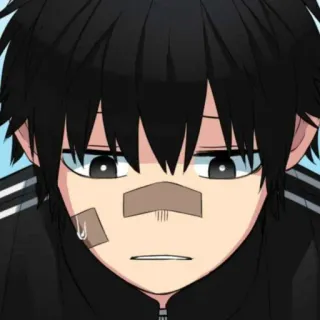 🎧 d224e59d อนิเมะ, เด็กผู้ชาย, เศร้า, ผ้าพันแผล telegram sticker