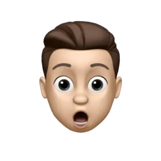 😮 58fb16e5 Memoji, Emoji, Terkejut, Kaget, Wajah telegram sticker