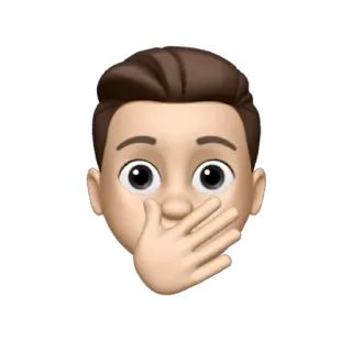 🤭 5f6e863f Emoji, Wajah, Tangan, Menutupi mulut, Terkejut telegram sticker