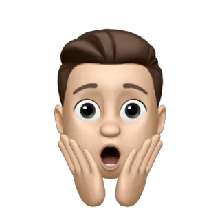 😱 61f3c67c Emoji, Kaget, Terkejut, Kagum, Tercengang, Memoji telegram sticker