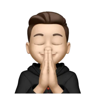 🙏 66e31fcf Emoji, Doa, Tangan terlipat, Karakter, Kartun telegram sticker