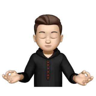 😌 9eb93c96 meditasi, zen, damai, tenang, yoga, kesadaran penuh telegram sticker