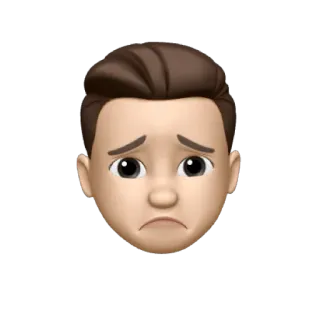 🥺 fe1375c5 Emoji, Sedih, Kesal, Wajah, Pria telegram sticker