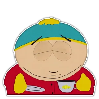 😌 fa78f6a5 Eric Cartman South Park cartoon, character, cup, beverage, eric cartman whatsapp sticker