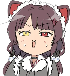 😅 27f2c9e4 Fille anime, Servante, Dessin animé, Personnage, Féminin, Mignon, Kawaii telegram sticker