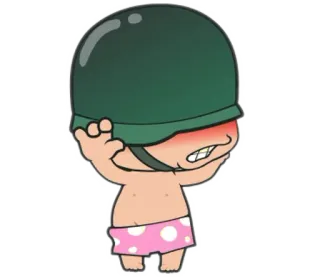 😶 8421b44b binh lính, mũ bảo hiểm, quân đội, hoạt hình, tức giận telegram sticker