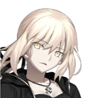 👑 1e62aba2 Artoria Pendragon Alter Fate/Grand Order アニメ, ステッカー, アルトリア, Fate/Grand Order, キャラクター, 金髪, 女性 telegram sticker