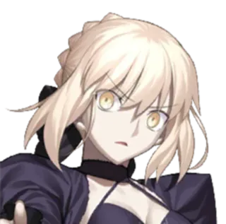 👑 bc6b3617 Saber Fate/stay night アニメ, Fate, セイバー, キャラクター telegram sticker