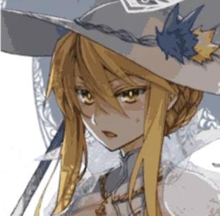 👑 c9b7deb9 アニメ, ファンタジー, 魔女, キャラクター, 金髪, 帽子 telegram sticker