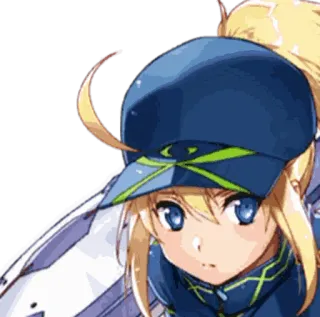 👑 ce2df254 アニメ, キャラクター, 女性, 金髪, 帽子 telegram sticker