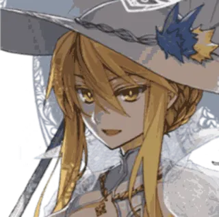 👑 ff94b6c6 アニメ, 女の子, 魔女, 金髪, ファンタジー, キャラクター telegram sticker