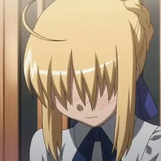 💙 0ea534e6 Saber Fate/stay night Anime, Personnage, Cheveux blonds, Saber, Fate/stay night telegram sticker