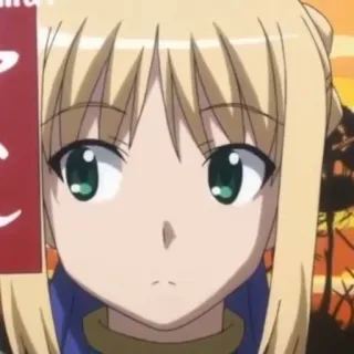 💙 af2e200c Saber Fate/stay night Anime, Cartoon, Saber, Fate/stay night, Femme telegram sticker