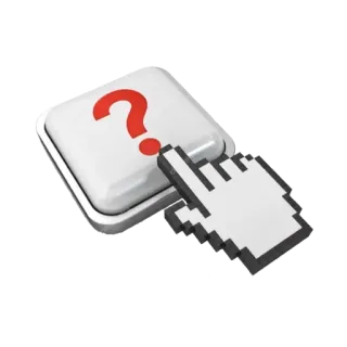 💟 3bed0cdc point d'interrogation, bouton, curseur, clic whatsapp sticker