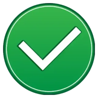 💟 466bd226 Cocher, Vert, OK, Oui, Approuver whatsapp sticker