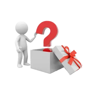 💟 72eea8e4 question, cadeau, surprise, boîte, présent whatsapp sticker