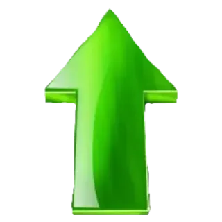 💟 7bc6930e flèche, vert, haut, direction, signe whatsapp sticker