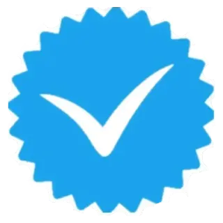 💟 d69358a6 vérifié, coche bleue, coche, Twitter, badge whatsapp sticker