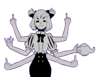 🖕 de246537 anime, middle finger, gesture, offensive, cartoon, art, character whatsapp sticker