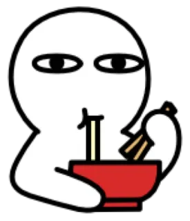 😀 0a2c42a1 noodles, eating, cartoon, food, chopsticks telegram sticker