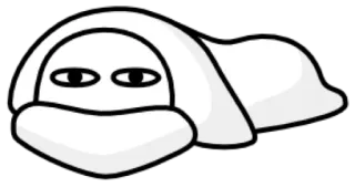 😀 4ab8cf81 blob, white, cartoon, character, minimalist, abstract telegram sticker