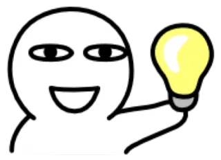 😀 f241c2fd idea, light bulb, innovation, creativity, solution, thinking, cartoon telegram sticker