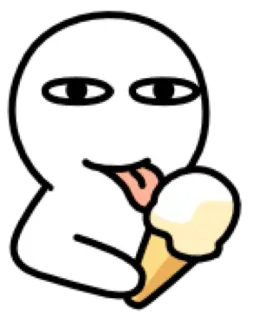 😀 f5799070 ice cream, cartoon, dessert, food, eating, fun telegram sticker