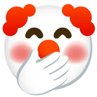 🤭 0dfabe05 小丑, 表情符号, 脸, 面具, 难过, 生气 whatsapp sticker