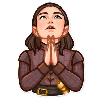 🙏 d4afc945 Arya Stark Game of Thrones arya stark, game of thrones, sticker, fan art, verzoek, tv serie, personage telegram sticker