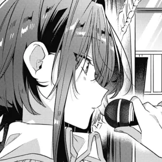 🎤 363b1190 anime, manga, mikrofon, piosenkarz, muzyka telegram sticker