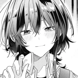 🎤 9b9a4b99 Anime, Manga, Postać, Uśmiech, Szczęśliwy telegram sticker