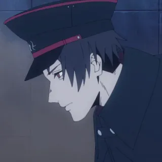 🥀 2a9be036 动漫, 角色, 男性, 制服, 帽子 telegram sticker