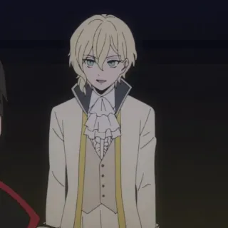 🐚 2f8c883e 动漫, 金发, 角色, 微笑, 肖像, 男性 telegram sticker