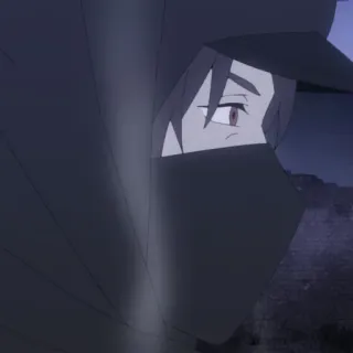 🥀 5c8becc1 动漫, 角色, 隐藏的脸, 黑暗, 神秘, 动漫人物 telegram sticker