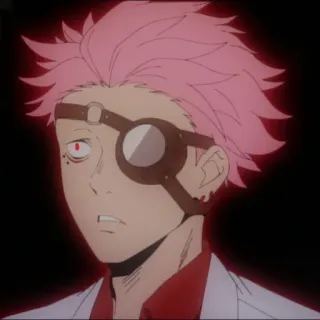 🧬 6d91d8b9 动漫, 粉色头发, 角色, 眼罩 telegram sticker