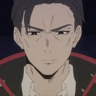 🚬 81c2c295 动漫, 男人, 严肃, 领子, 肖像, 角色 telegram sticker